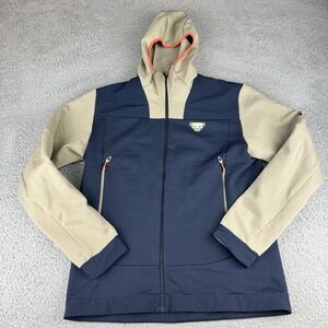 DYNAFIT Tigard PTC Hooded Jacket Polartec Fleece Full Zip Rock Khaki Mens Med